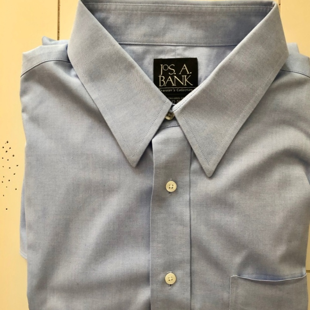 Jos A Bank Men's Blue Dress Shirt